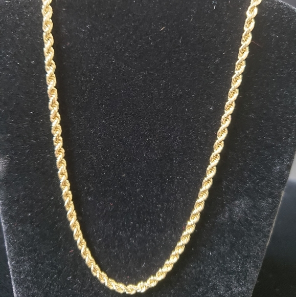 Accessories | 1kt Gold Rope Design Chain | Poshmark